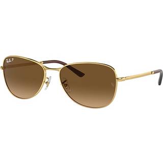 Ray - Ban Unisex RB3733 001/M2 Solbriller Metal Guld Brun Pilot Polariseret Skygge