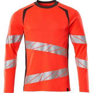 MASCOT ACCELERATE SAFE T-shirt, langærmet, hi-vis rød/mørk antracit - XL