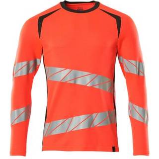 MASCOT ACCELERATE SAFE T-shirt, langærmet, hi-vis rød/mørk antracit - 3XL