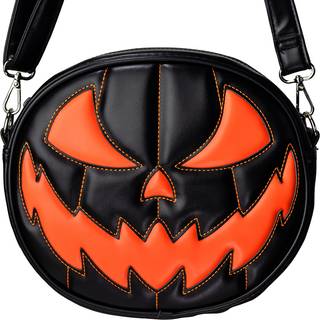 Jack O'Lantern Kürbis Handtasche Schwarz