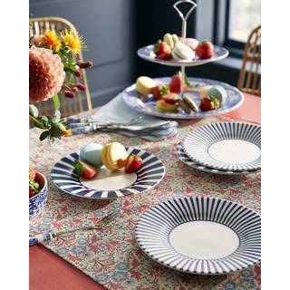 Spode Steccato tallerken 18 cm Smalle stribe