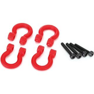 Traxxas - TRX8234R - Bumper D-rings, red (front or rear)/ 2.0x12 CS (4)