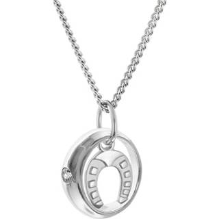 trendor 68069 Kinder-Halskette Taufkette 925 Silber Taufring mit Hufeisen