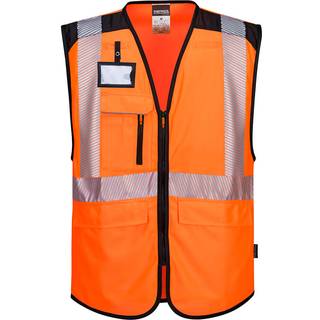 PW3 hi-vis vest - Orange/Sort (Størrelse: 4XL)