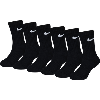 Nike Nike Black Little Kids Performance Crew Socks 6 Pack