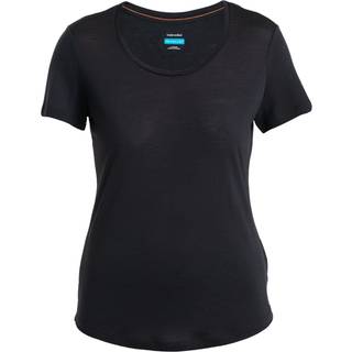 Icebreaker Women's Merino Cool-Lite Sphere III S/S Scoop Merino-shirt Damer størrelse XS farve sort