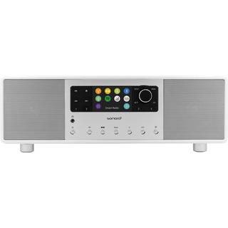 Sonoro Primus blank hvid - sølv - FM- eller digitalt internetbordradio