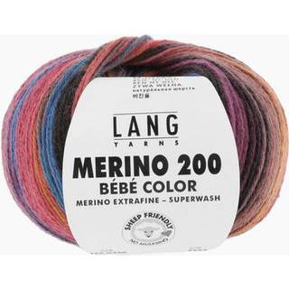 Lang Yarns - Merino 200 Bébé Color Fv. 450 Blå/Gul/Pink
