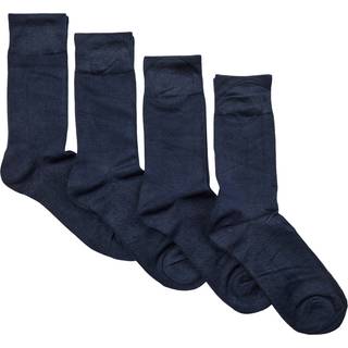 Topeco 4-pak Men Socks Plain Bamboo - Darkblue - Str 41/45