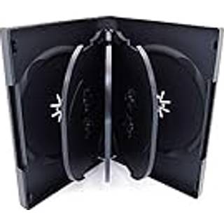 Maxtek Black 8 Disc DVD -sager med 3 flipbakker og outter Clear Sleeve 10 Pack