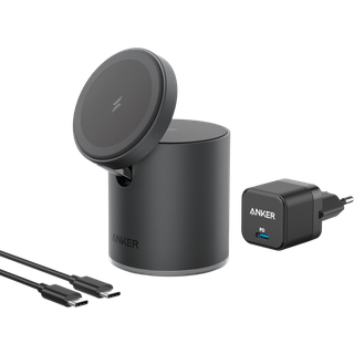 Anker PowerWave Mag-Go 2i1 Dock Trådløs Oplader - 7.5 W - Sort