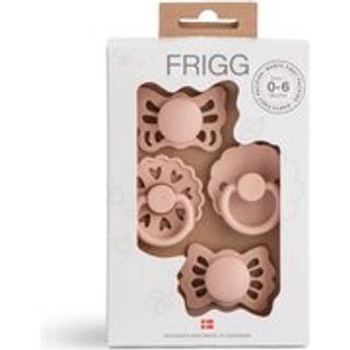 FRIGG Baby&#39;s First Pacifier Floral heart sut Blush - 4 stk.