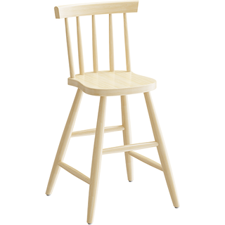 Børnestol Enkel 3172, klarlakeret massiv birk, siddehøjde 520mm