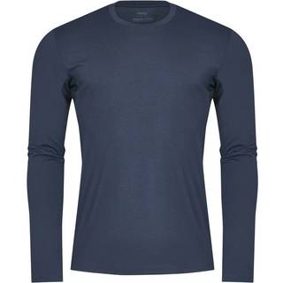 Mey Herren Longsleeve blau Mikrofaser/Funktion unifarben
