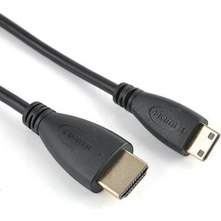 NÖRDIC HDMI til Mini HDMI-kabel 2m High Speed HDMI med Ethernet type A til type C han til mandlige sort