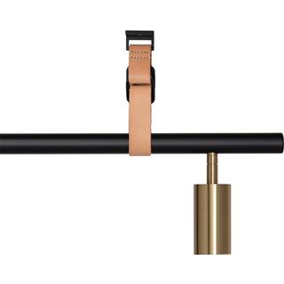 RUBN Long John Pendel 4 Spots (140 cm) Black/Brass Natural leather