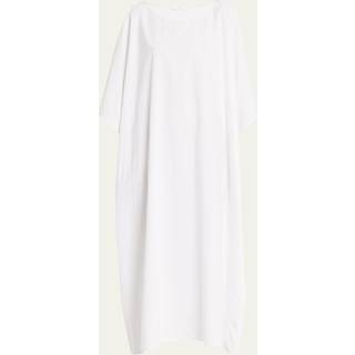 The Row Isora oversized cotton poplin midi dress - white - XS