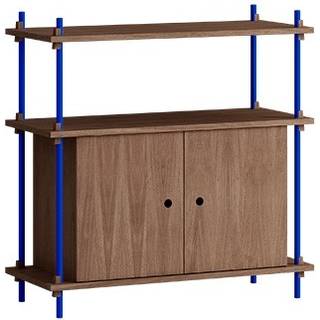 Moebe Reolsystem s.85.1.B - Smoked-Oak/Deep-Blue