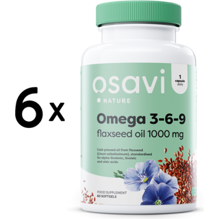 Omega 3-6-9 Hørfrøolie, 1000mg - 60 bløde kapsler