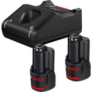 Bosch startsæt 12V med 2 x 3,0 Ah batteri og lader