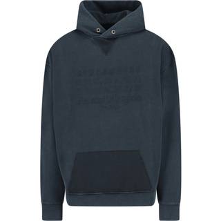 Maison Margiela Logo faded cotton jersey hoodie - black - EU 50