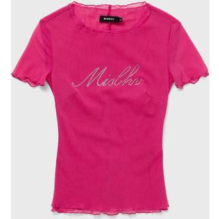 T-shirt MISBHV Misbhv Crystal Mesh Baby T-Shirt Pink S - Pink - S