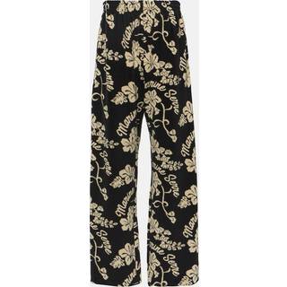 Marine Serre Floral jacquard sweatpants - black - L