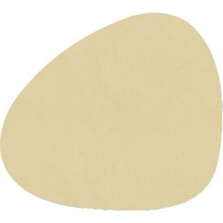 Lind Dna Curve Glasbordskåner Nupo 11x13 Cm - Dækkeservietter & Coasters Læder Lemon Sorbet - 992361