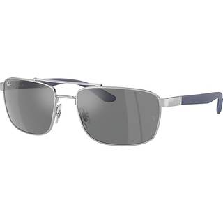 Ray - Ban Unisex RB3737 003/6G Solbriller Metal Sølv Grå Firkantet Normal Spejl