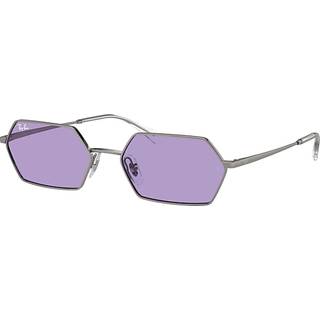 Ray - Ban Unisex RB3728 YEVI 004/1A Solbriller Metal Grå Violet Geometrisk Normal