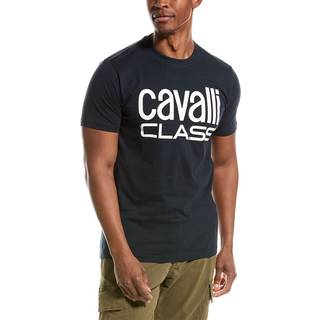 Cavalli Class Blue Cotton T-Shirt