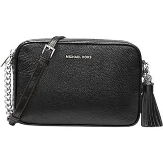 MK Jet Set Medium Logo Crossbody Bag - Black - Michael Kors - ONE SIZE