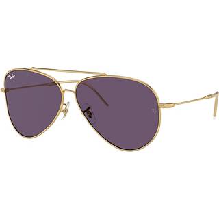 Ray - Ban Unisex RBR0101S AVIATOR REVERSE 001/1A Solbriller Metal Guld Violet Pilot Normal
