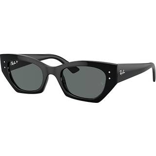 Ray - Ban Unisex RB4430 ZENA 667781 Solbriller Injiceret Sort Grå Geometrisk Polariseret