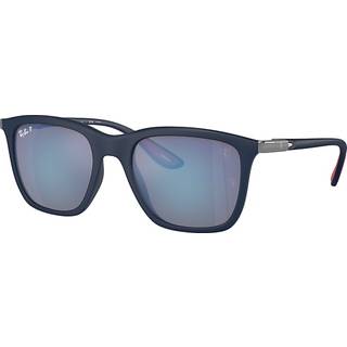 Ray - Ban Unisex RB4433M F698H0 Solbriller Nylon Blå Grå Firkantet Polariseret Spejl