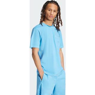 Trefoil Essentials + Dye Pocket T-shirt - Semi Blue Burst