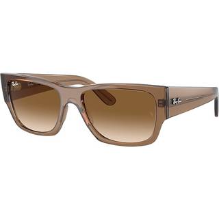 Ray-Ban RB0947SF Carlos Asian Fit 664051 56 Solbriller Mænd Brun - Transparent Light Brown - 56mm