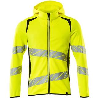 MASCOT ACCELERATE SAFE hættetrøje med lynlås, hi-vis gul/sort - XS