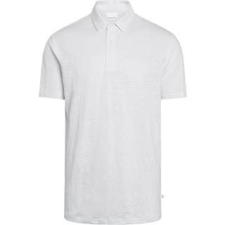 KnowledgeCotton Apparel Linen Polo Polo-shirt Herrer størrelse XL farve hvid