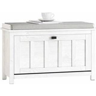 SoBuy Skobænk med Skohylde i Hvid - 80x50x30 cm