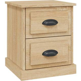 sengebord 39x39x47,5 cm konstrueret træ sonoma-eg