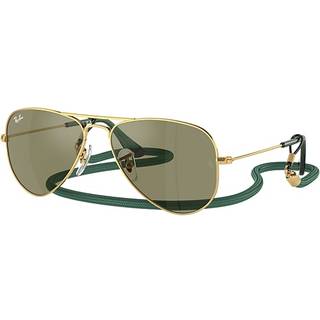 Ray - Ban Børn RJ9506S JUNIOR AVIATOR 223/6R Solbriller Metal Guld Grøn Pilot Spejlet Spejl