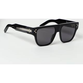 Off-White Unisex OERI125 Hays 1007 black dark grey Solbriller Acetat Sort Grå Firkantet Normal