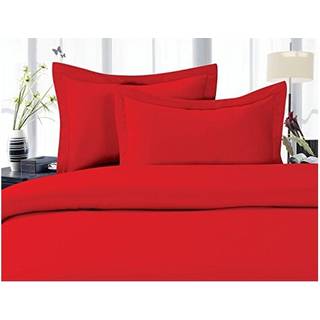 Elegant komfort 1500 trådtælling Egyptisk kvalitet Super Soft Wrinkle Gratis 2 -delt pillowcases King Størrelse - Rød