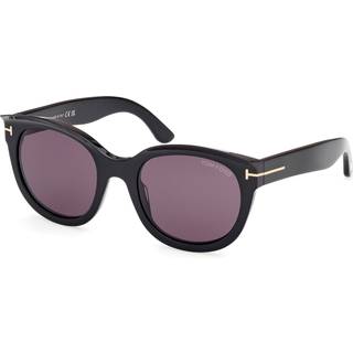 TOM FORD Kvinde FT1114 TAMARA-02 01A Solbriller Acetat Sort Grå Cat Eye Normal