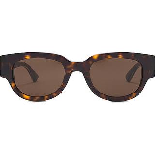 Bottega Veneta Kvinde BV1278SA 002 Solbriller Acetat Havana Brun Cat Eye