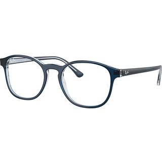 Ray - Ban Unisex Ray - Ban RX5417 8324 Optiske stel Acetat Blå Transparent Pantos Normal - Blå
