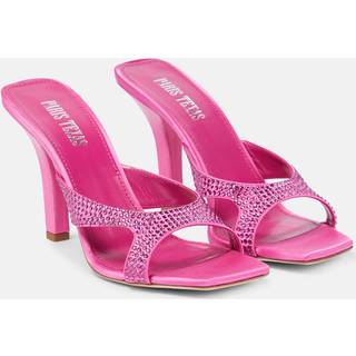 Paris Texas Kate embellished satin mules - pink - EU 40