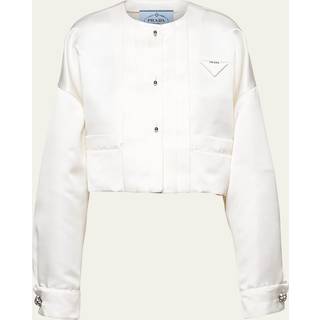 Prada Cropped silk jacket - white - M