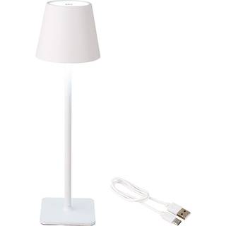 LED bordlampe Lumineo 894378 Hvid Metal 37 cm Genopladelig